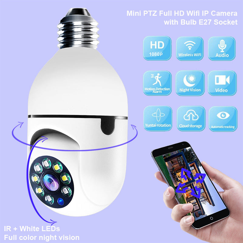 Fantastic WiFi CAMERA 1080P Bulb With An Alarm Monitor