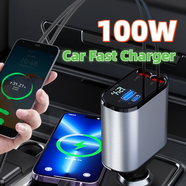 Super Fast Metal Car Charger TYPE C 100W