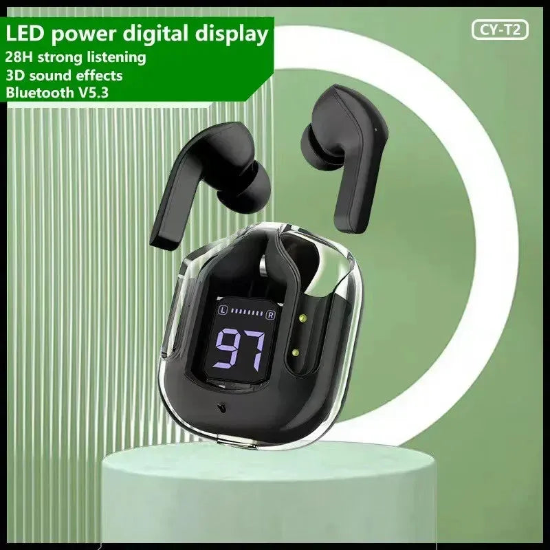 Wireless Bluetooth Transparent Headphones LED