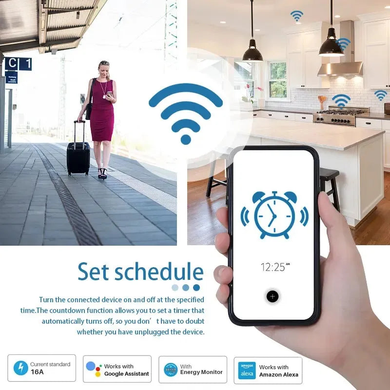 WiFi Smart Steckdose mit Stromüberwachung 