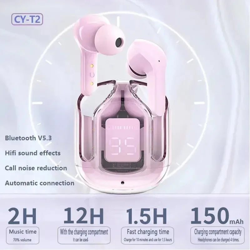 Wireless Bluetooth Transparent Headphones LED